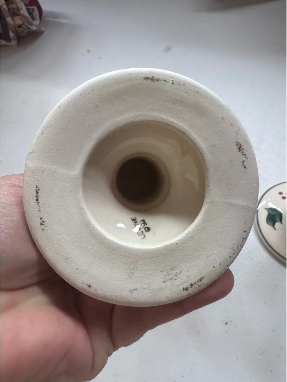 Vintage Pottery by Levine Candlestick Holders Set of 2 Ivy Berry Ceramic
